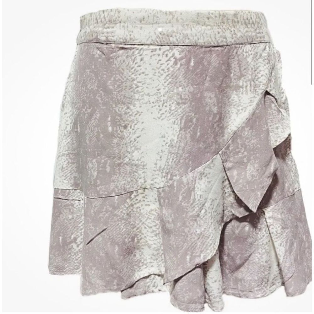 NWT - Sim & Sam Snakeskin Ruffle Mini Wrap Skirt Size: M
